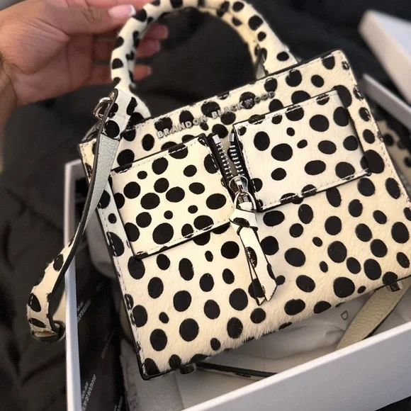 Brandon Blackwood Kuei Bag Dalmatian Print Bag - Picture 1 of 6